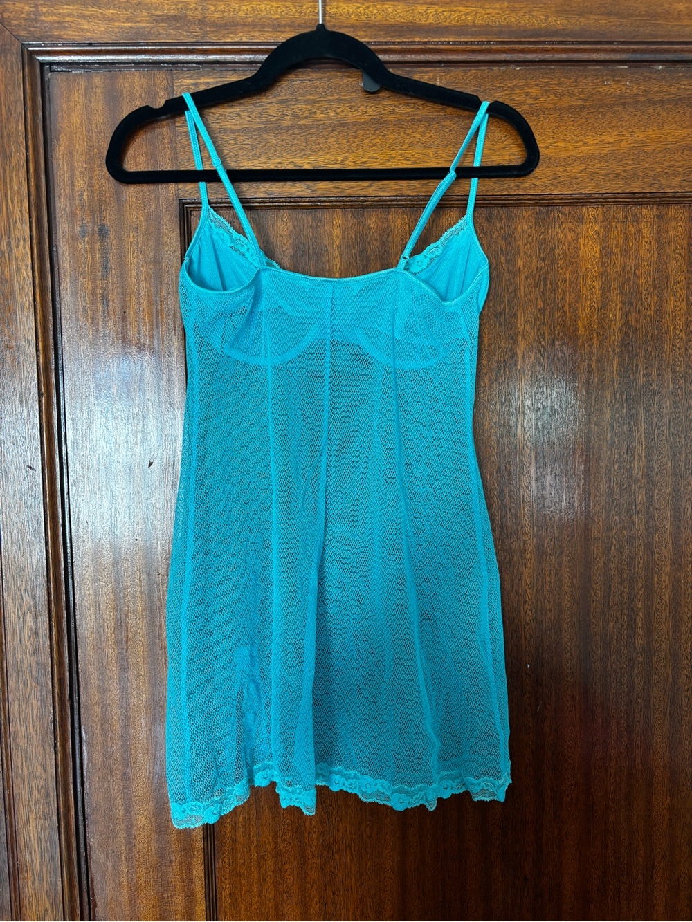 2003 Victoria's Secret Blue Fishnet Lace Dress Y2K Vintage - Picture 8 of 8